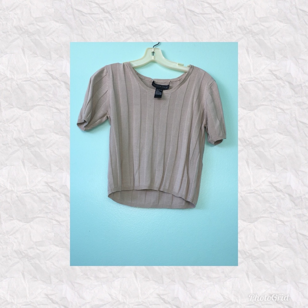 Cream crop top